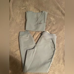 Figs scrub set - dusty blue